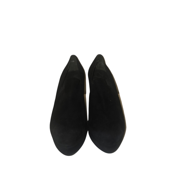 Stuart Weitzman black Suede  Round-Toes wedge - Picture 3 of 5